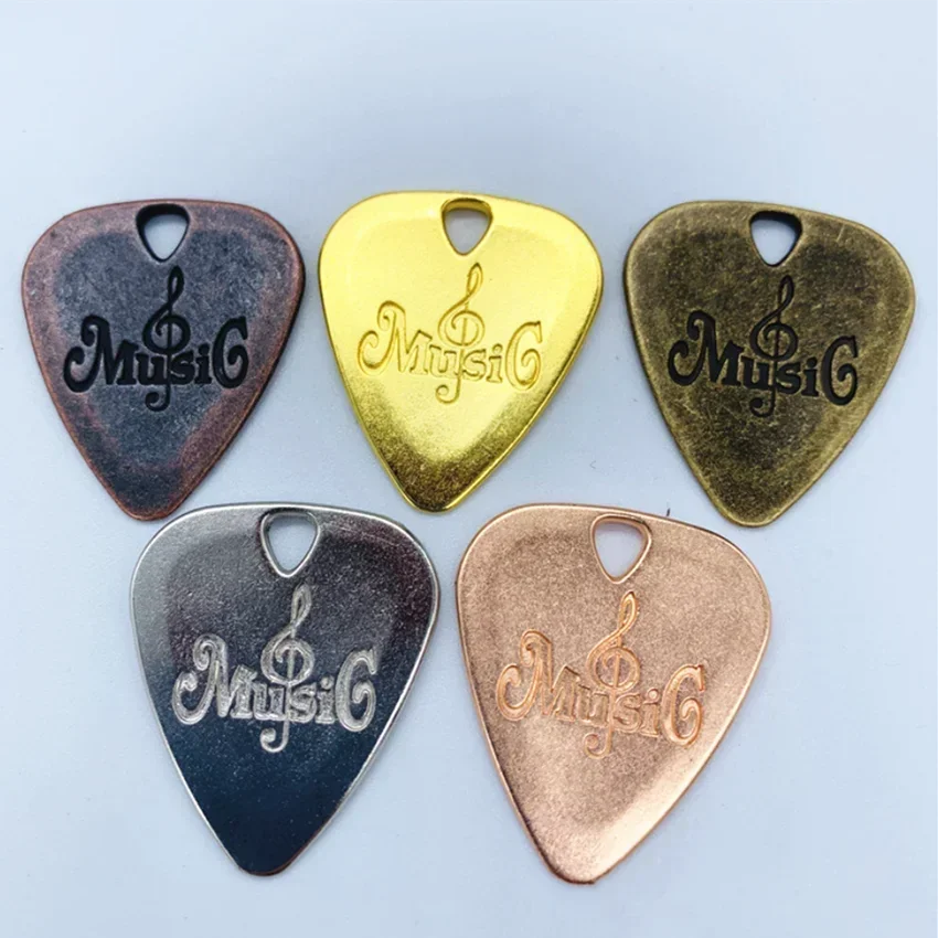 Necklace Style Metal Guitar Pick Metal Guitar Pick Thin Durable Professional Bass Ukelele Guitar Picks Guitar Accessories