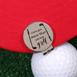 I Love You More Than You Love Golf Magnetic Hat Clip Golf Ball Marker Training Aids Accessories Gift for Golf Lover Friends