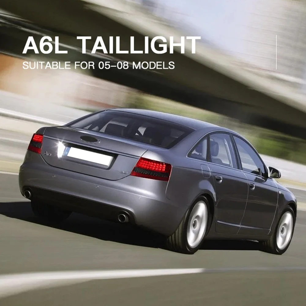 

Pair Of Car Tail Light Assembly For Audi A6L 2005-2008 LED DRL Running Light Brake Flowing Water Flicker Tail Lamps Taillights