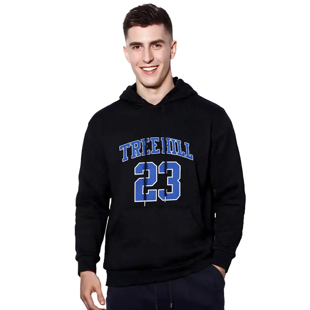 هوديي الغربان ناثان سكوت # 23 أزياء One Tree Hill لكرة السلة التأثيرية 4 ألوان أزرق أسود أبيض رمادي Takerlama #6