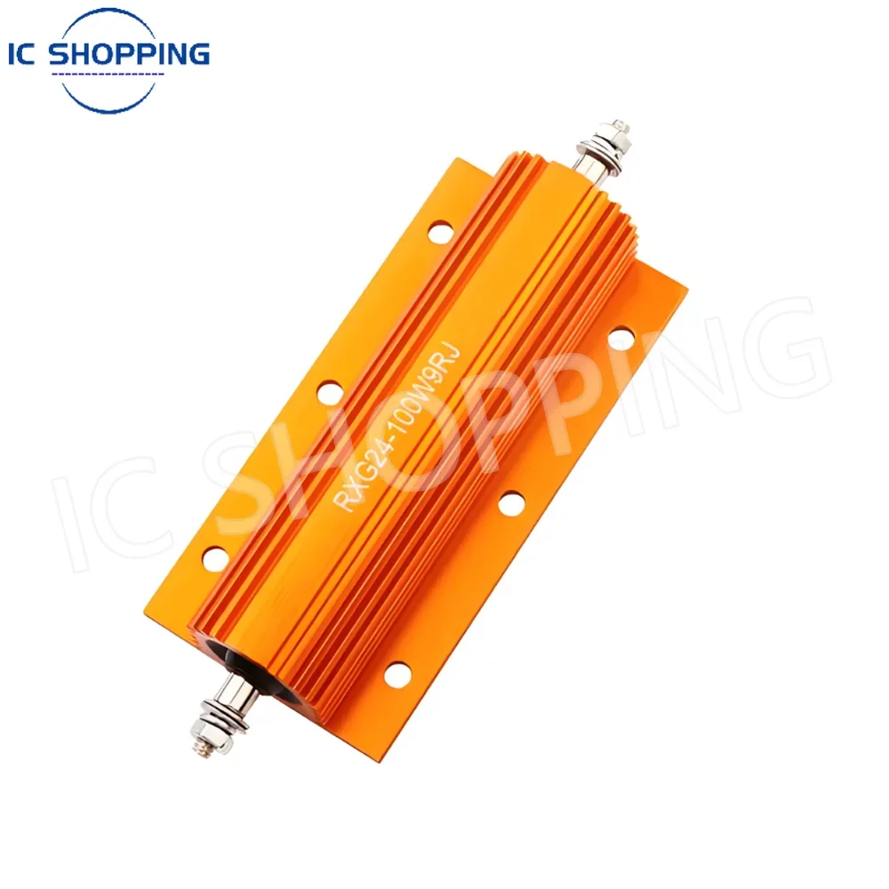 RXG24 Hoog vermogen 100W aluminium weerstand Stroombegrenzing Vooraf opgeladen weerstand Automotive-decodering 1R 2R 5R 6R 10R 20R 30R 100R