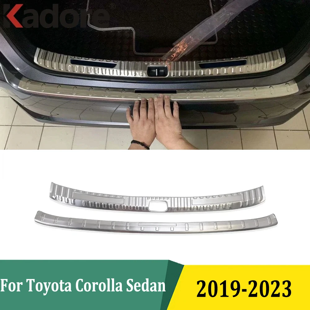 

For Toyota Corolla Sedan 2019-2021 2022 2023 Rear Bumper Cover Trim Rear Trunk Bumper Plate Sills Car Styling Stainless Steel