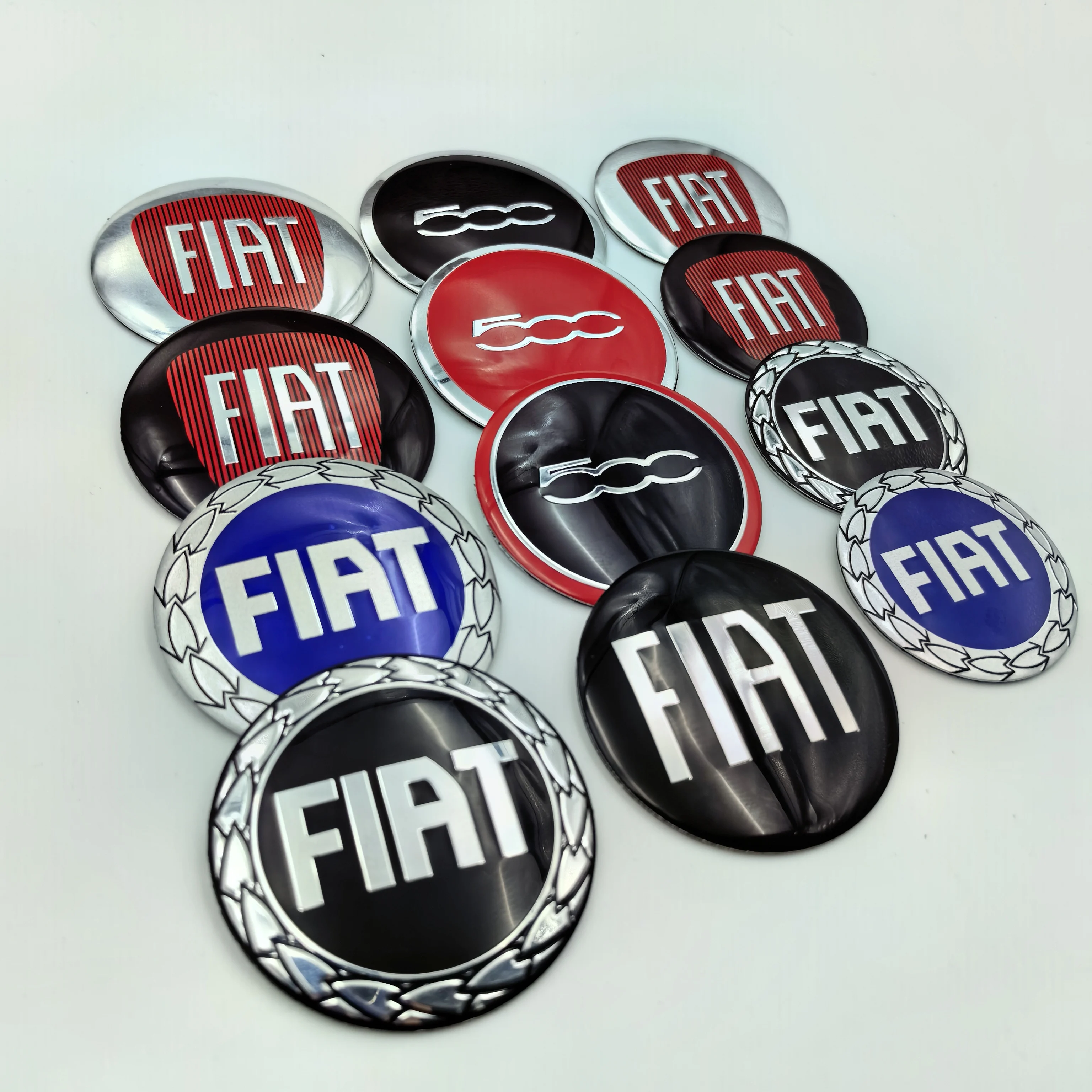 4 pçs 50mm 56mm fiat logotipo emblema do carro roda centro hub aro automático reequipamento à prova de poeira crachá cobre adesivo acessórios de estilo para fiat