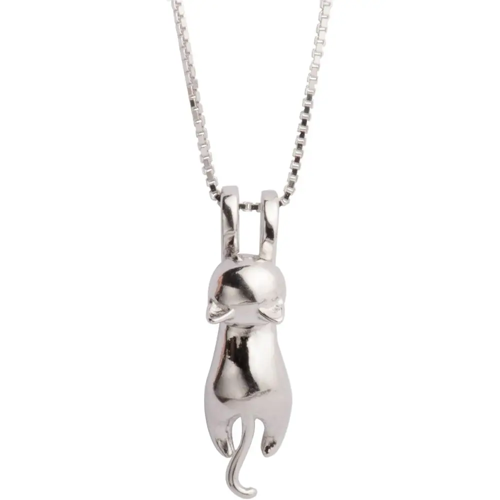 Collar con Colgante de Gato en Plata de Ley - Delicado Amuleto para Mujer, Regalo de Cumpleaños Perfecto para Amiga, Hermana o Mamá