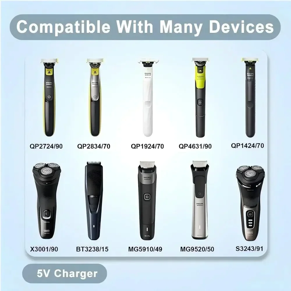 5V/15V Type-C Shaver Charger Adapter Convertor Portable Shaver Charging Converter For QP2724 QP2834 BT3230 MG7910 MG5910 X3001