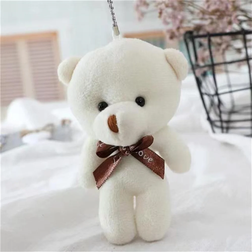 Teddy Conjoined Bear Doll Bear Pendant Plush Toy Key Chain Creative Doll Children\'s Small Gift