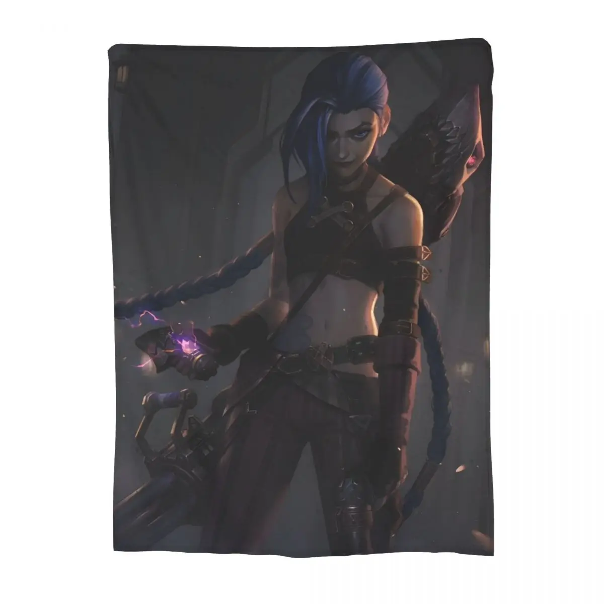 Arcane Jinx BaoBao Blanket Fantasy Animation Plush Vintage Warm Throw Blankets for Coverlet Decoration