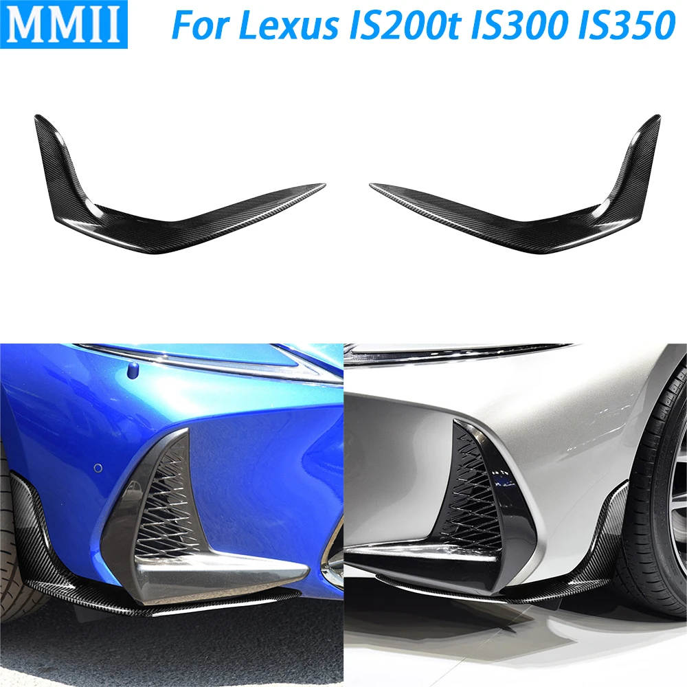 

For Lexus IS200t IS300 IS350 2017-2019 Dry Carbon Fiber Front Bumper Splitters Lip Caver Car Decoration Retrofitting Accessories