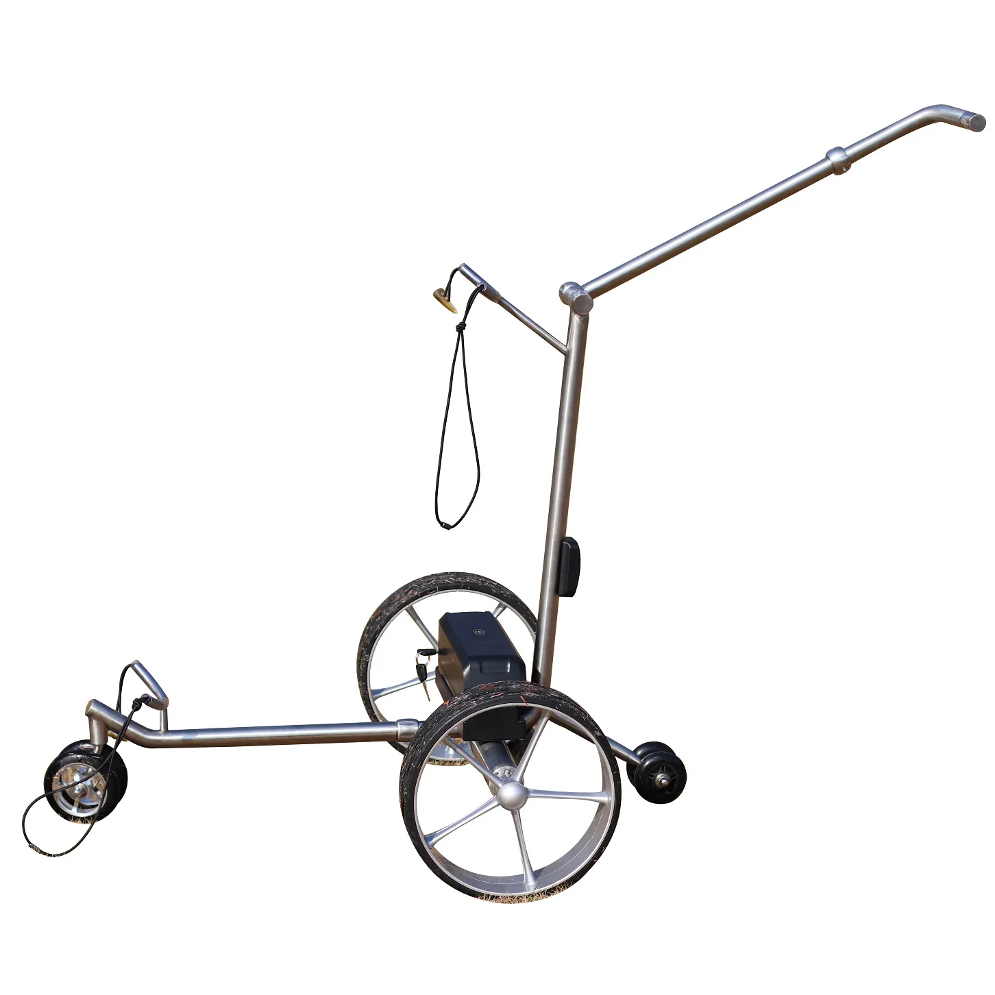 Foldable Lightweight 3-Wheel Golf Trolley with Remote Control Follow Me