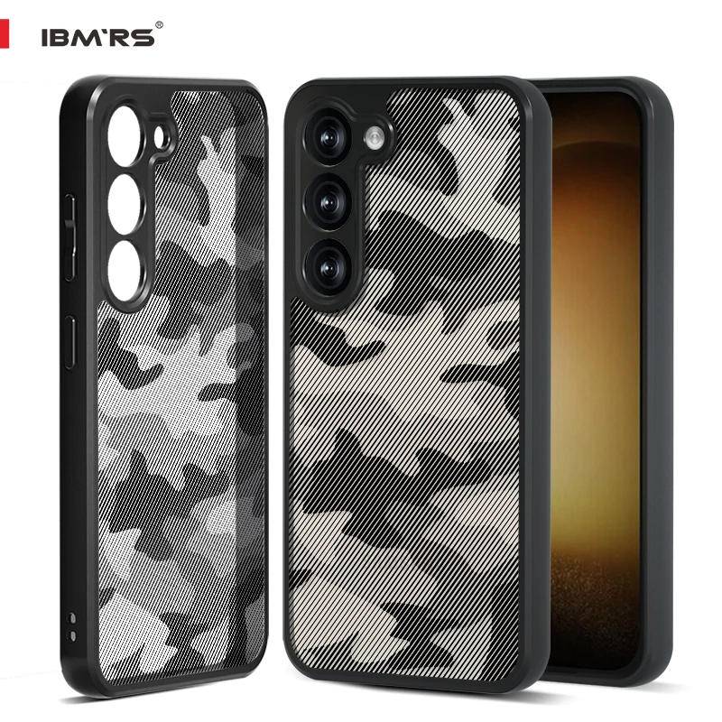 

Чехол IBMRS для Samsung Galaxy S23, камуфляжная жесткая задняя мягкая прозрачная подушка безопасности PC + TPC, противоударный чехол для телефона