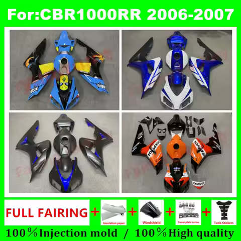 Motorcycle Fairing Kit Fit For Honda CBR1000RR CBR1000 2006 2007 06 07 Shell Paint Bodywork Full Fairings kits New ABS Plastic