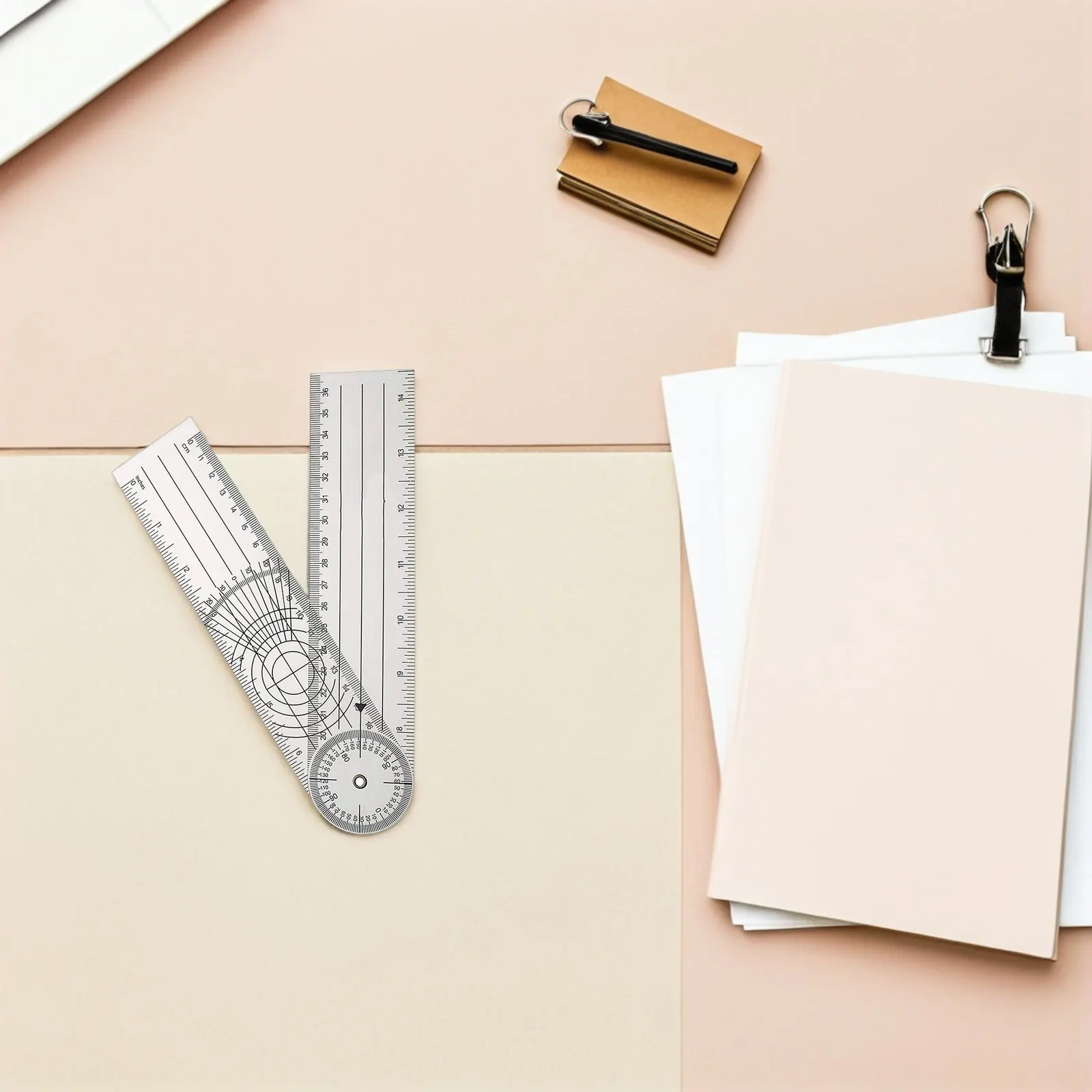 Plastic Spinal Goniometer 360 Degree Angle Protractor Ruler for Physical Therapy and Patient Recovery Tracking