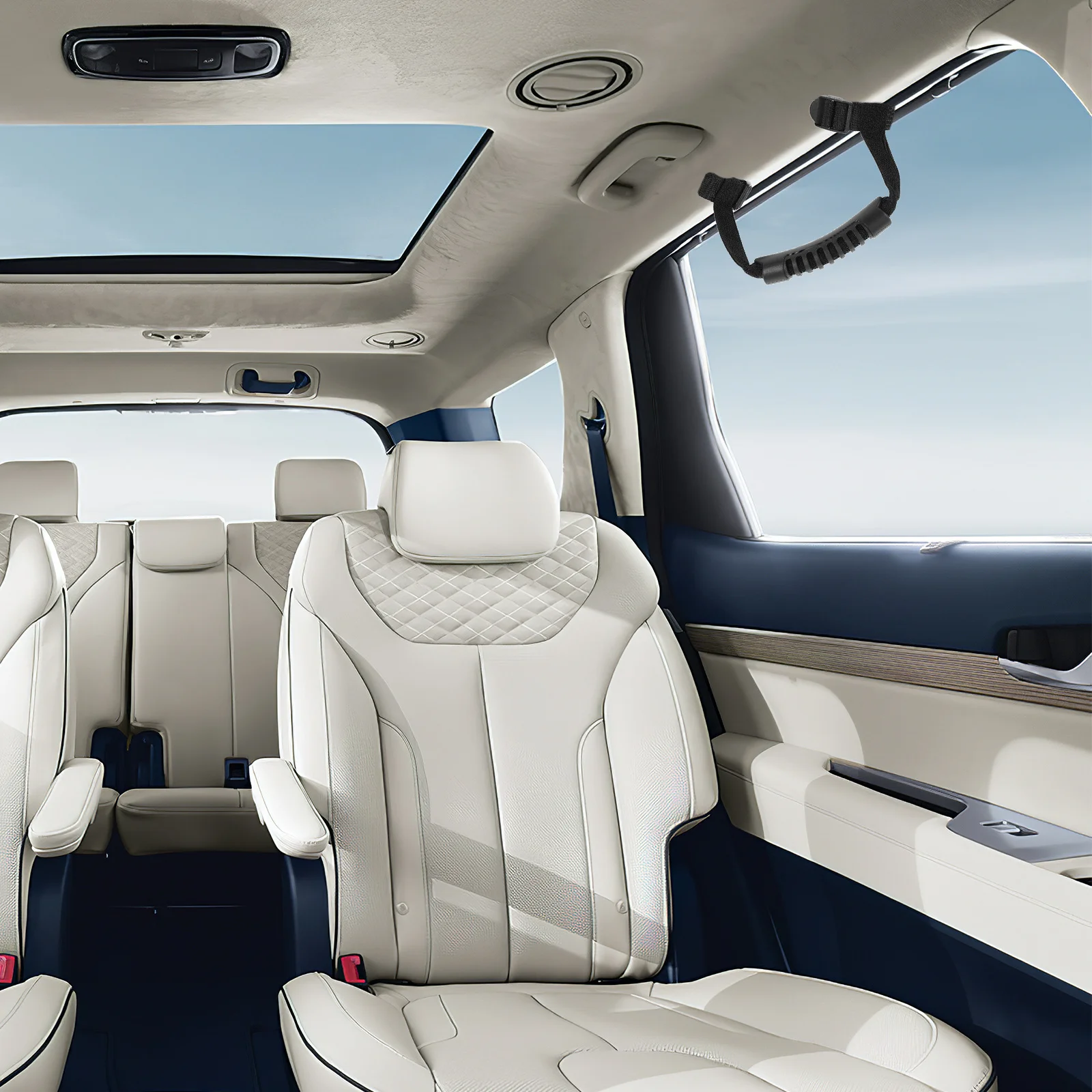 سقف السيارة المقبض العالمي صالح لملحقات باب السيارة عمود لف جبل هوك حلقة دعم مقبض السيارات قبضة #2