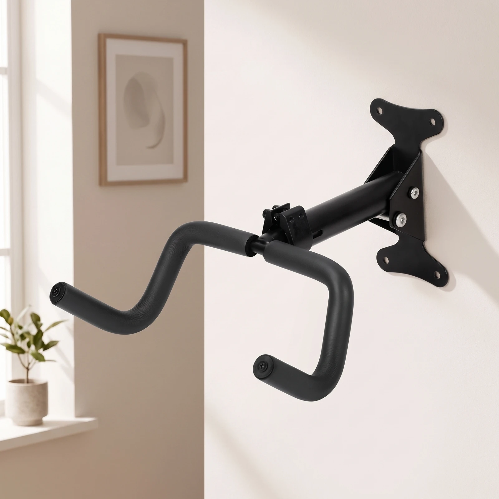 Bike Hanger with twoHook Arm 360-Degree Rotatable Wall-Mounted Bike Hanger Wall-Mounted Bike Holder Telescoping Adjustable