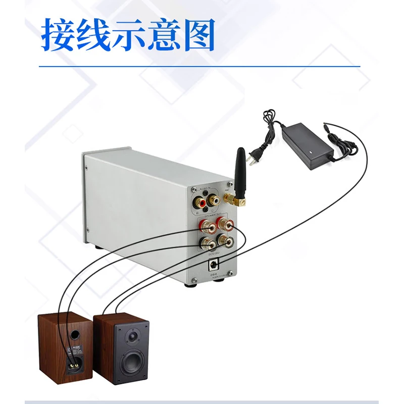 TPA3116 DB100เครื่องขยายสัญญาณสเตอริโอแบบ dual-core เครื่องขยายเสียง Hi-Fi บลูทูธ5.1 100W * 2พร้อมเครื่องวัด Vu