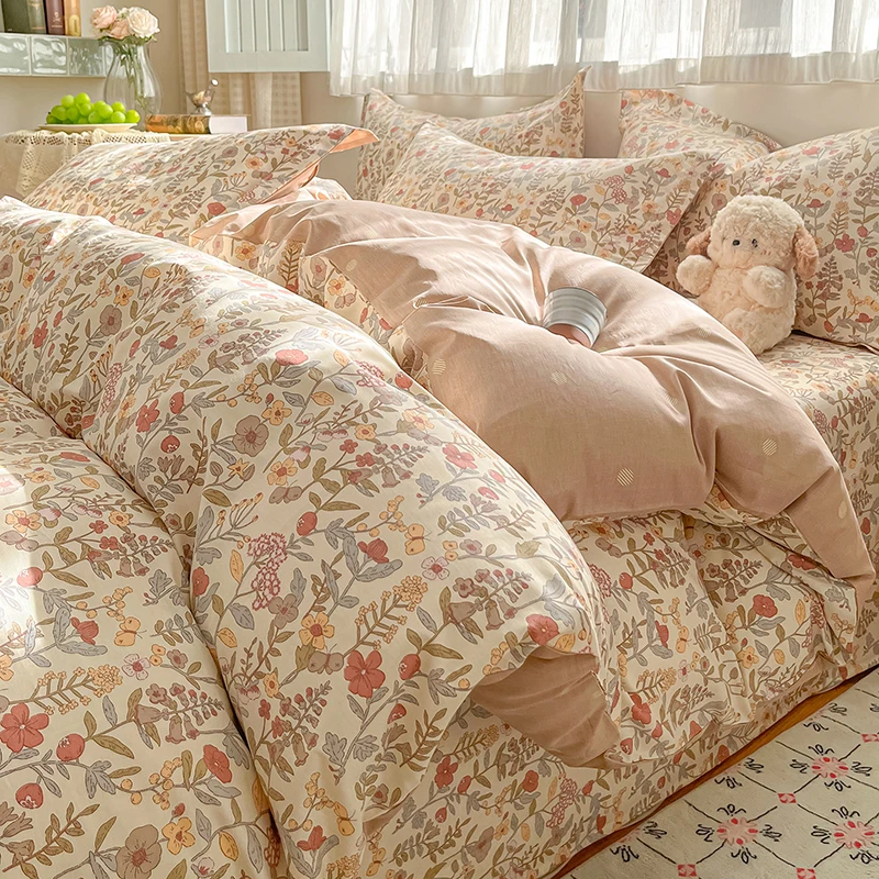 

2026 New All-cotton Printed Quilt Cover Spring and Summer High-Quality Korean Version 160x210 220x240 Duvet Cover
