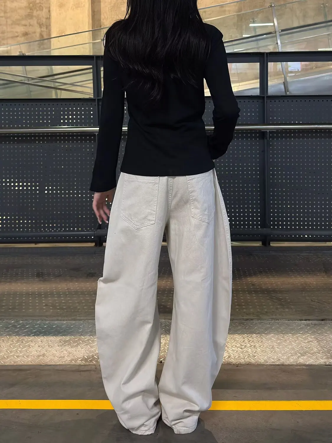 Spring 2026 Letter Apricot Jeans Women Y2K Vintage High Waisted Jeans Straight Streetwear Loose Large Wide Leg Denim Pants Woman