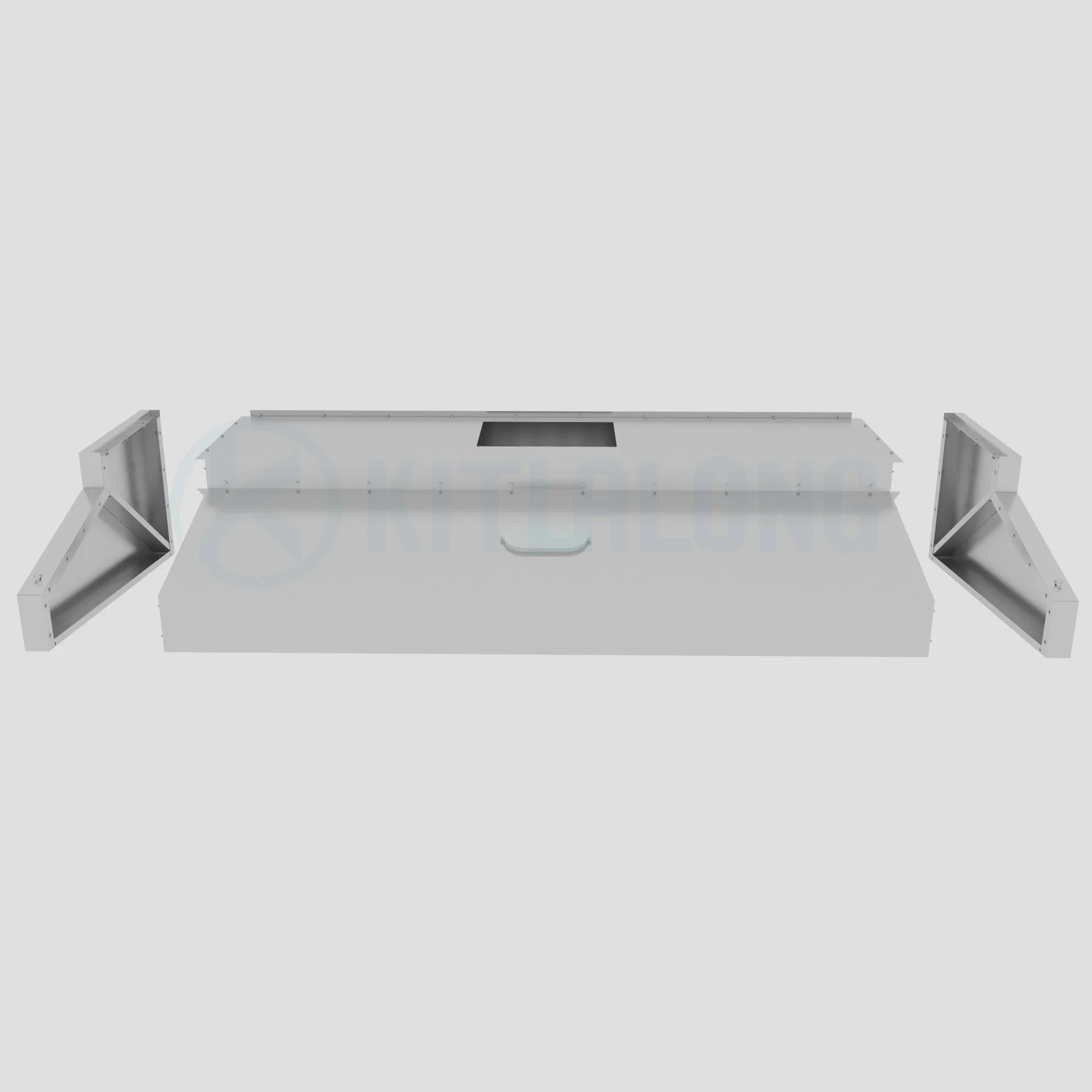 Commercial Kitchen Exhaust Hood High Temperature Lamps Stainless Steel Exhaust Hood with Filter