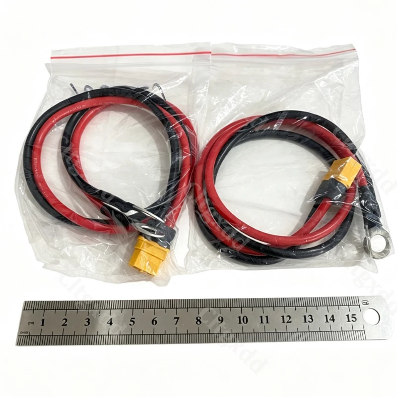 XT60 Stecker und Buchse - 8mm O-Ring-Anschluss 50cm AWG12 Weiches Silikonkabel für RC FPV UAV Lithium-Batterie ESC Ladetest – Detail 11