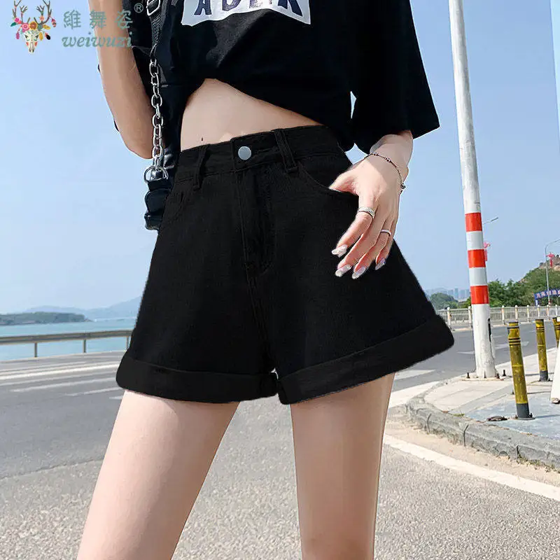Summer Women Blue Denim Shorts Breathable High Waist Jean Shorts Girl's Student Korean New Fashion Versatile Cute Mini Hot Pants view 3