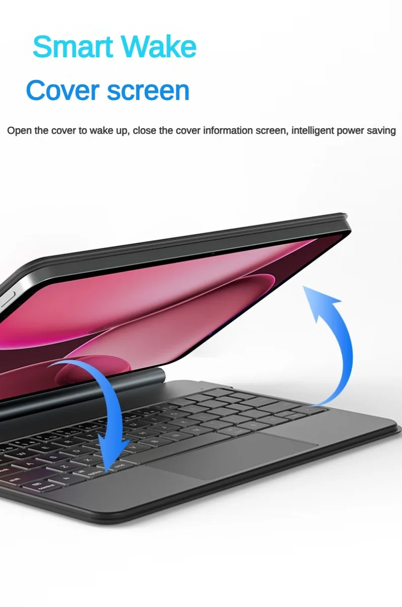 COOSTART Tastiera di controllo galleggiante adatta per tablet OPPO Pad3 Pro e OnePlus, adesione in modo sicuro, nera