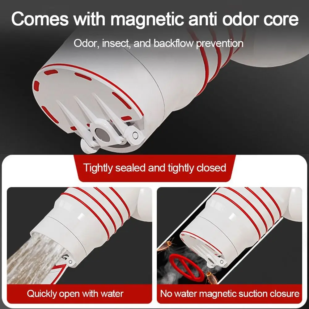 Anti odor Washing Machine Pipe Connector Anti-spill Sealing Ring Basin Sewer Joint Multifunctional Three-way Floor Drain