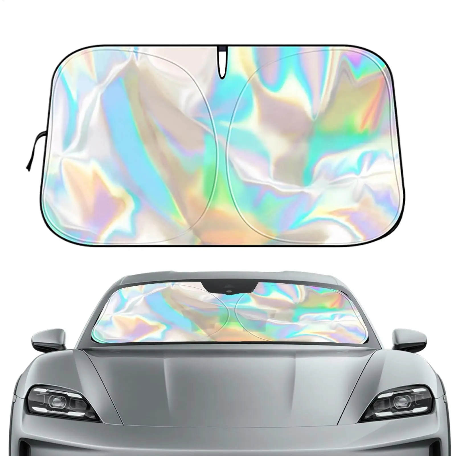

UV-Reflective Car Sun Shade Cover Rear Windshield Sun Protection Sunshade Heat-Isolation Car Curtains Foldable for SUV Travel