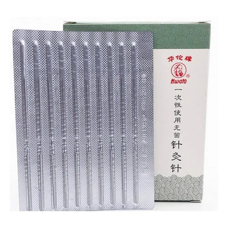 

5 boxes *100pcs/box Acupuncture Needle Nonreusable Massage Needle Flat Handle Silver Needle Medical Acupuncture Beauty Massager
