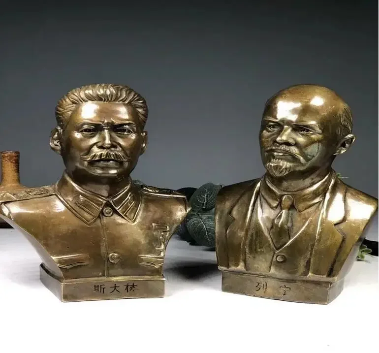 Bronze bust of four great men brass Lenin Marx Engels Stalin bronze handicraft Ornament Statue