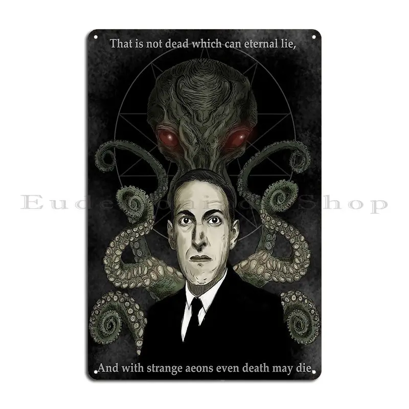 Hp Lovecraft Dungeonmusings Metal Plaque Home Printed Wall Decor Cinema Club Tin Sign Poster