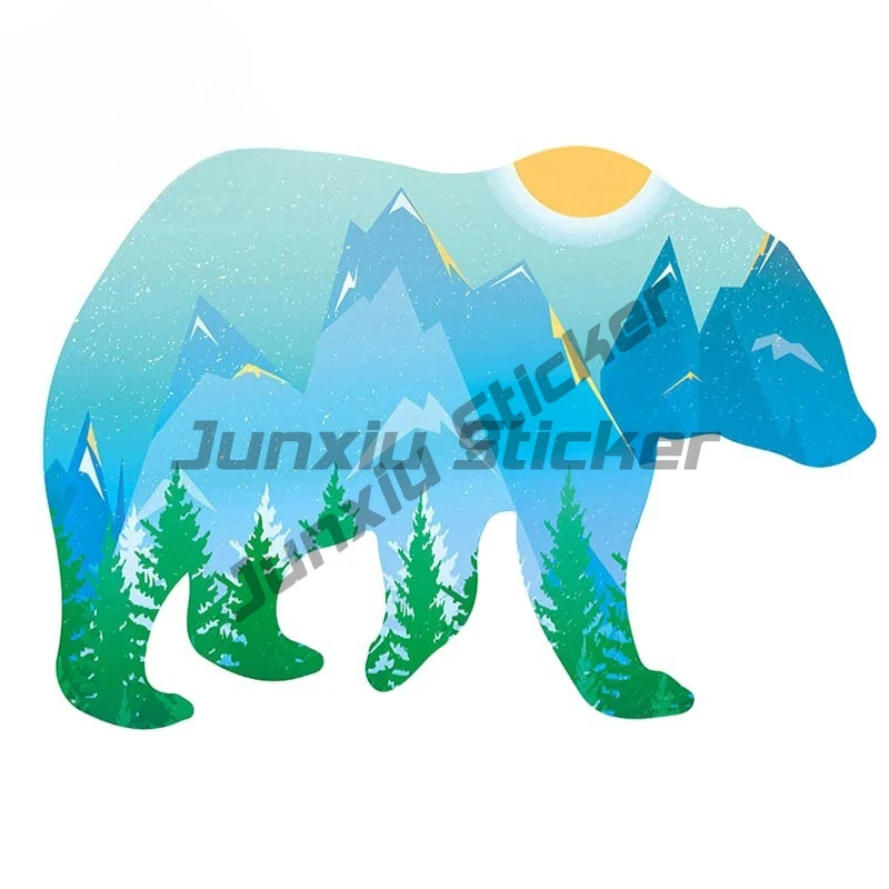 

For Nature Bear Campervan Car Sticker Vinyl Waterproof Car Accessories Decal Personality Graffiti Decor