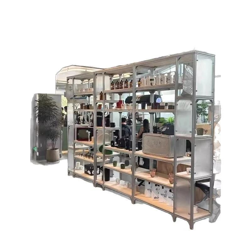 

Shopping mall shelves, large plate shelves, industrial display racks