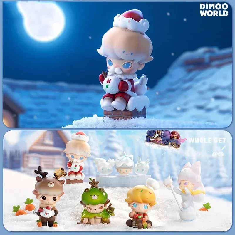 

POP MART DIMOO Letters From Snowman Series Blind Box Guess Bag Original Toys Doll Cute Figure Desktop Ornaments Collection Gift