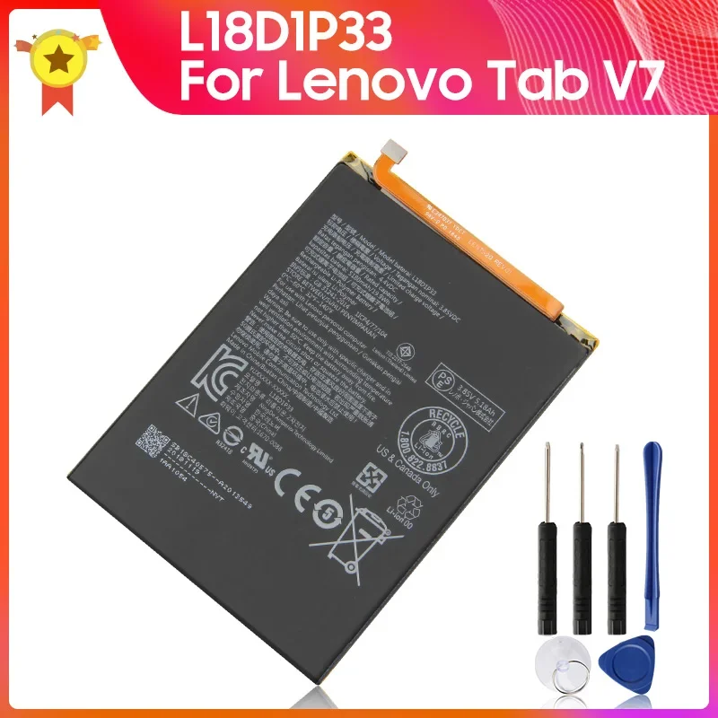 

Replacement Battery L18D1P33 For Lenovo Tab V7 With tools Easy to install 5180mAh 4.4V 19.9Wh