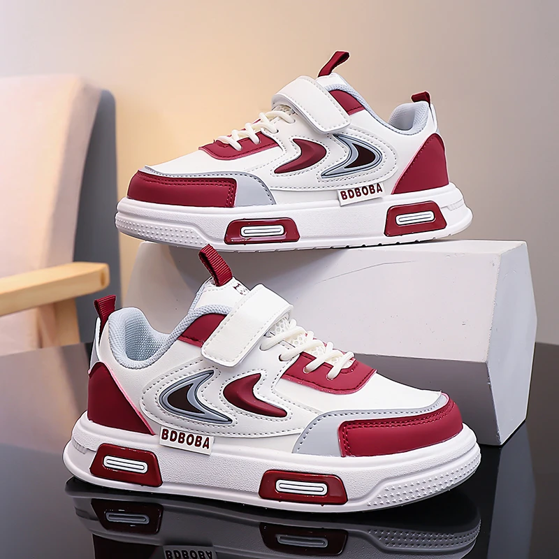 Children Casual Sneakers Fashion Comfortable Leather Outdoor Walking Board Shoes School Jogging Casual Shoes for Kids