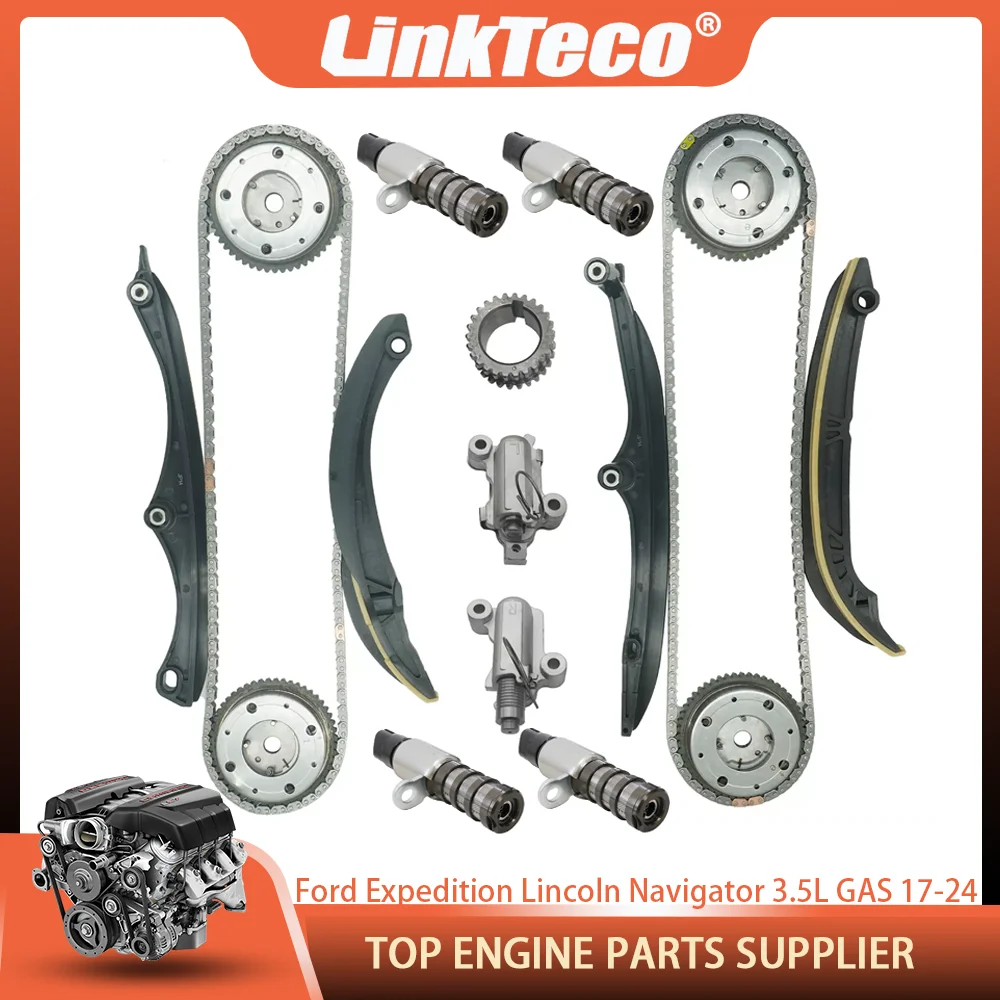 

Engine Timing Chain Kit VVT Gear Solenoid For Ford F150 Expedition Lincoln Navigator 3.5L 3496CC V6 GAS DOHC 17-24 HL3Z-6B274-B