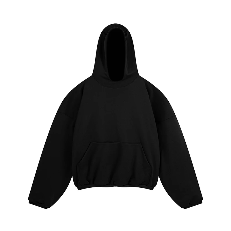Heavyweight Double-Layer Fall Winter Kanye West Hoodie American Streetwear Oversized Solid Color Hoodie Men Women Hoodie