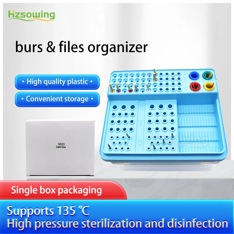 Dental  Burs & Files Organizer Multifunctional Autoclavable Plastic Sterilization Management Box  Dentistry Tool