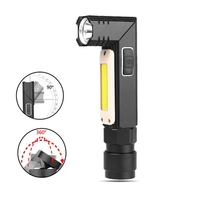 Multifunctional LED Flashlight Portable Folding COB Inspection Lights 90° Rotating Headlight Magnet Working Light USB Charging