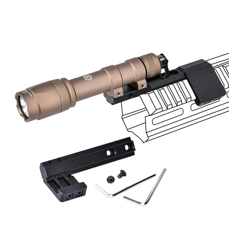WADSN M300 Linterna táctica airsoft con montaje Picatinny - imagen 3