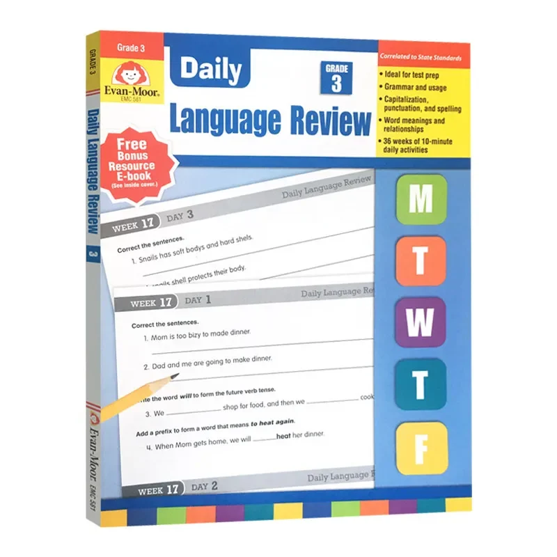Evan-Moor Daily Language Review, Grade 3 TE Workbook,aged 7 8 9 10, English book 9781557996572