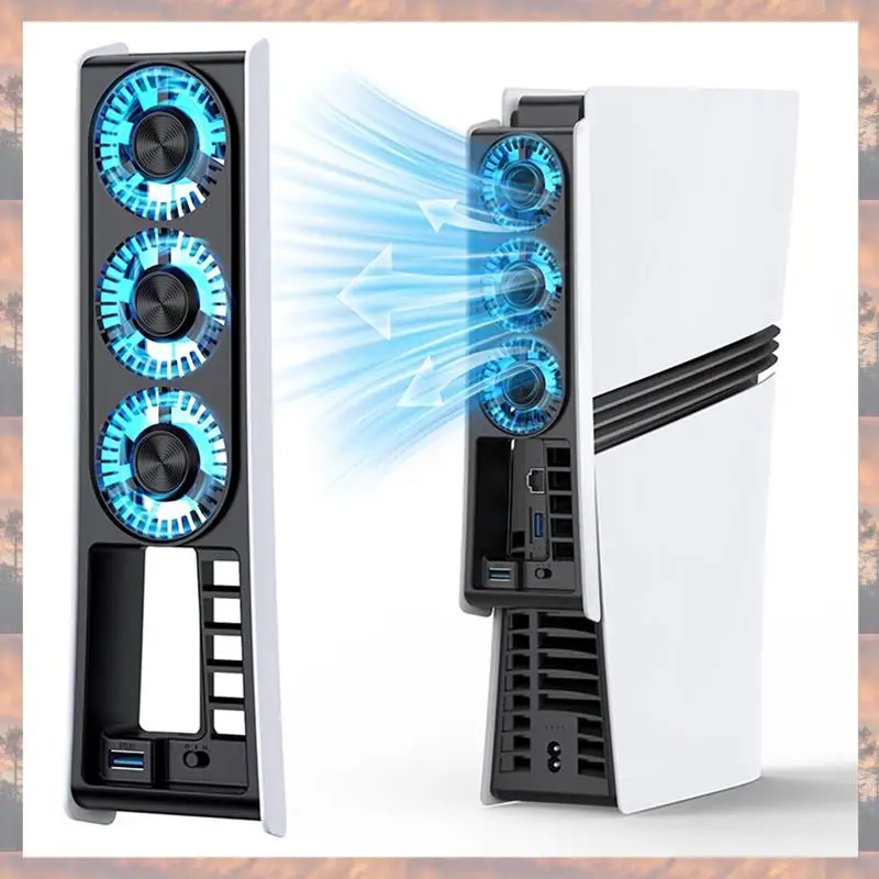 

2025 New-Cooling Fan For PS5 Pro Intelligent Temperature Control Low Noise Fan For PS5 Pro Disc & Digital Edition