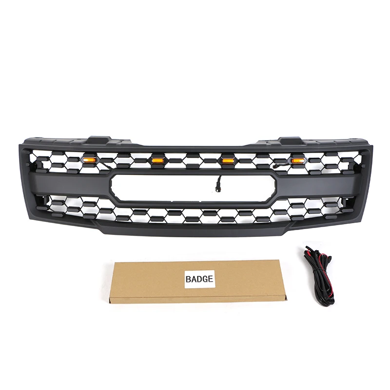

High Quality 2005-2008 Matte Black Auto Parts New Style Front Grille With Light Fit for FRONTIER Navara D40