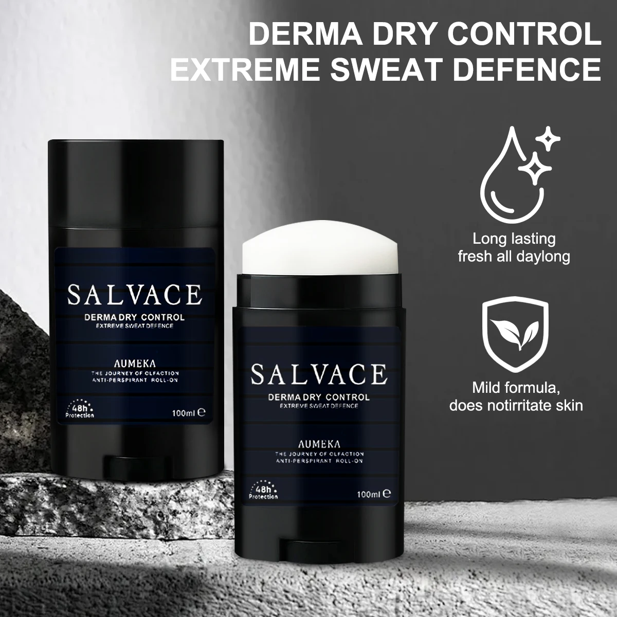 Barra desodorizante Natural para hombre, cuidado de las axilas, elimina el olor eficiente, crema aromática refrescante y duradera, prevención de olores de las axilas