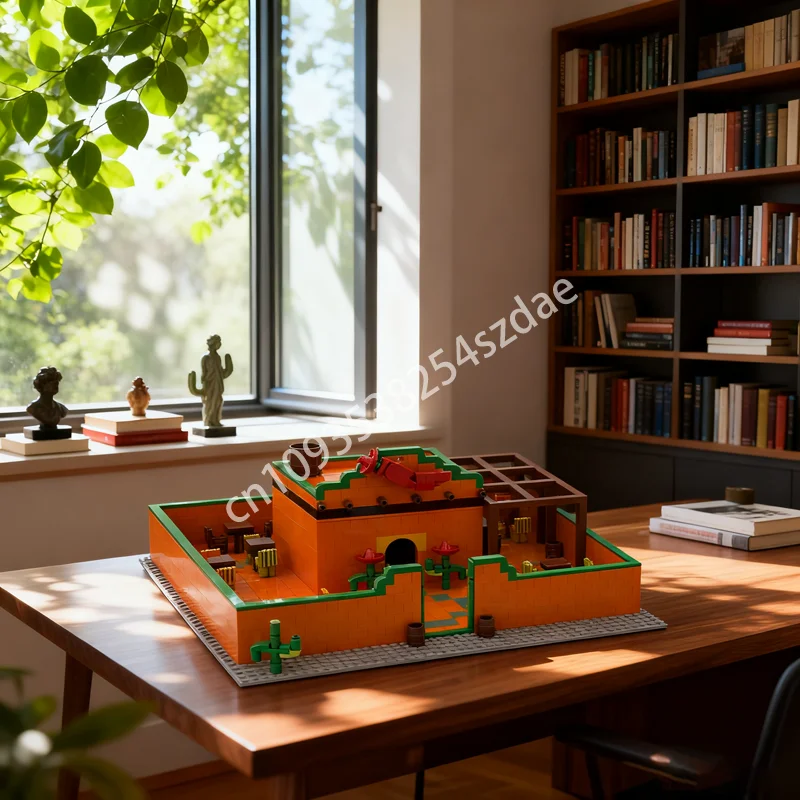 1930 قطعة MOC المكسيكي أصيلة مطعم نموذج اللبنات العمارة هدية الكريسماس فكرة إبداعية لعب عيد ميلاد الاطفال #1