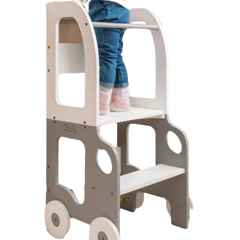 

Adjustable height ladder with escalator, children's standing tower, children's learning tower, kitchen counter,