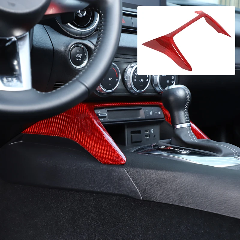 

Для 16-25 + Mazda MX-5/Fiat 124/Abbas 124 автомобильная центральная консоль передняя декоративная рамка из натурального углеродного волокна автомобильные аксессуары