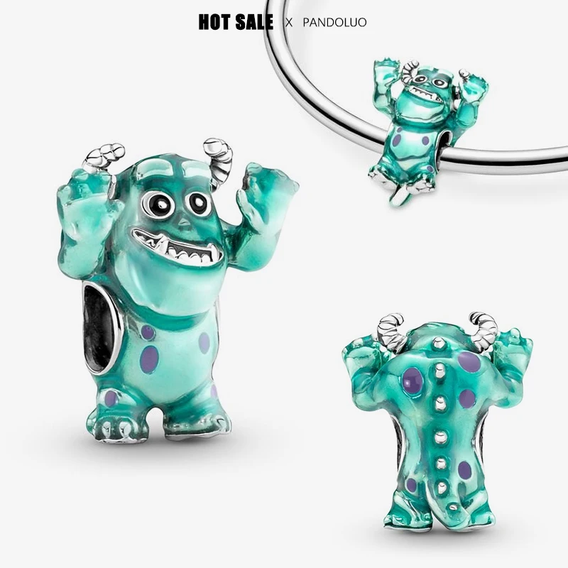 Disney Series Pixar Sulley Charm Beads Fits Pandora Original Bracelet Women 925 Silver Pendant Bead Jewelry 2023 Hot Sale Gift