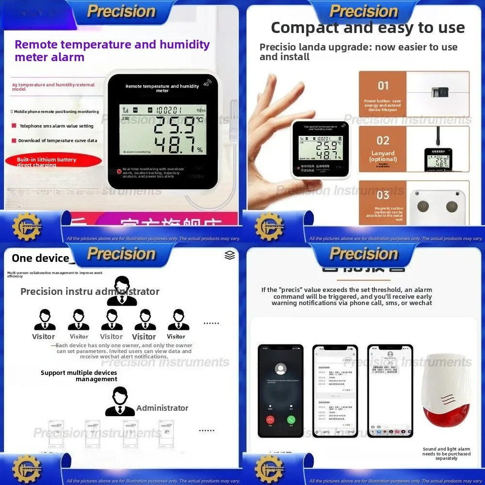 2026 Network Cable Tester with Remote Monitoring and Temperature Humidity Data Logger for Smart Farming Cold Chain Transport