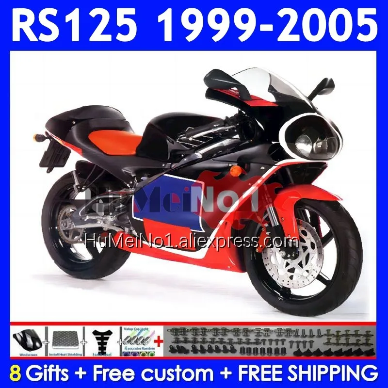 Factory Red RS125R For Aprilia RS 125 R RR RS4 RS-125 311No.0 RS125 99 00 01 02 03 04 05 1999 2000 2001 2002 2003 2005 Fairing